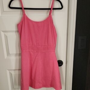 NWT Pink Sleeveless Dress With Built In Shorts Size Large
